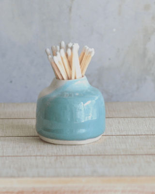 Robin Egg Matchstick Holder